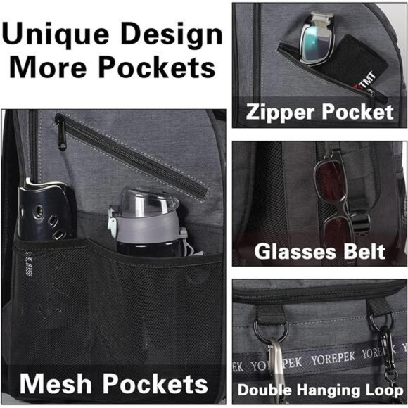 Soccer Backpack with Ball Compartment for Men & Women, Large Capacity Sports Bag